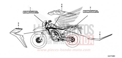 MARK/STRIPE (CRF250L/LA) CRF250LAK de 2019